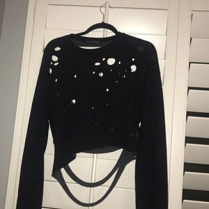 A black trendy sweater